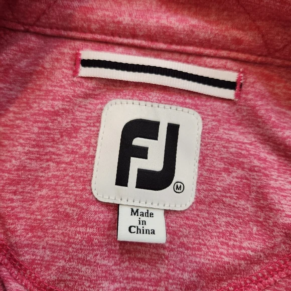 Footjoy Women Golf Berry Pink Full-Zip Brushed Space Dye Mid Layer Jacket Size M - Picture 3 of 6